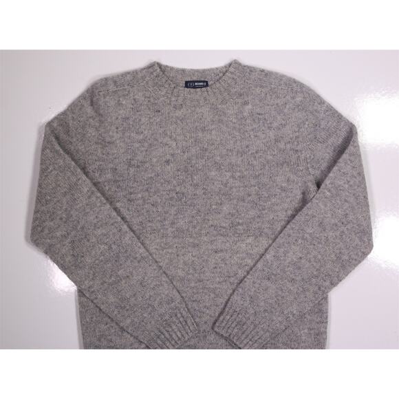 Beams F Made in England Gray Knit Wool Crewneck Sweater Men's Small Japan - Picture 2 of 6